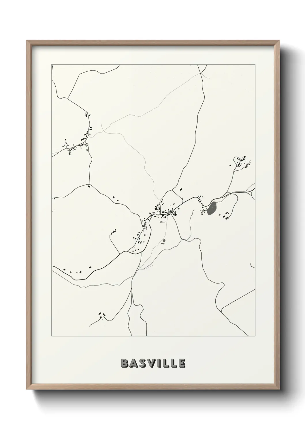 Une affiche de carte sur Basville