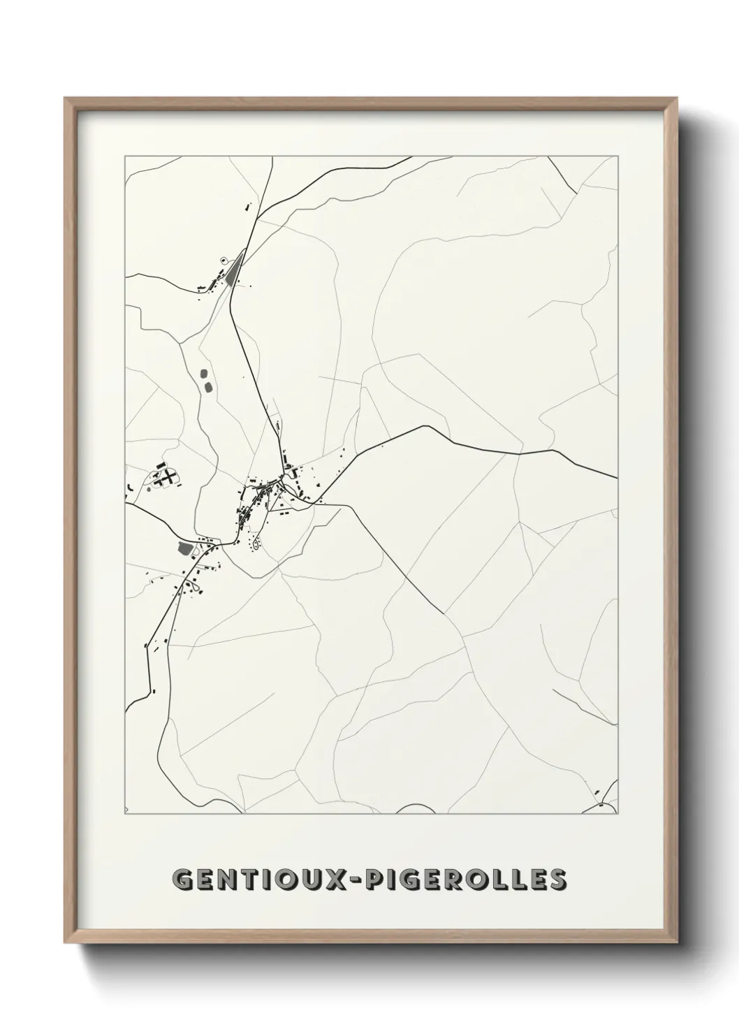 Un poster carteGentioux-Pigerolles