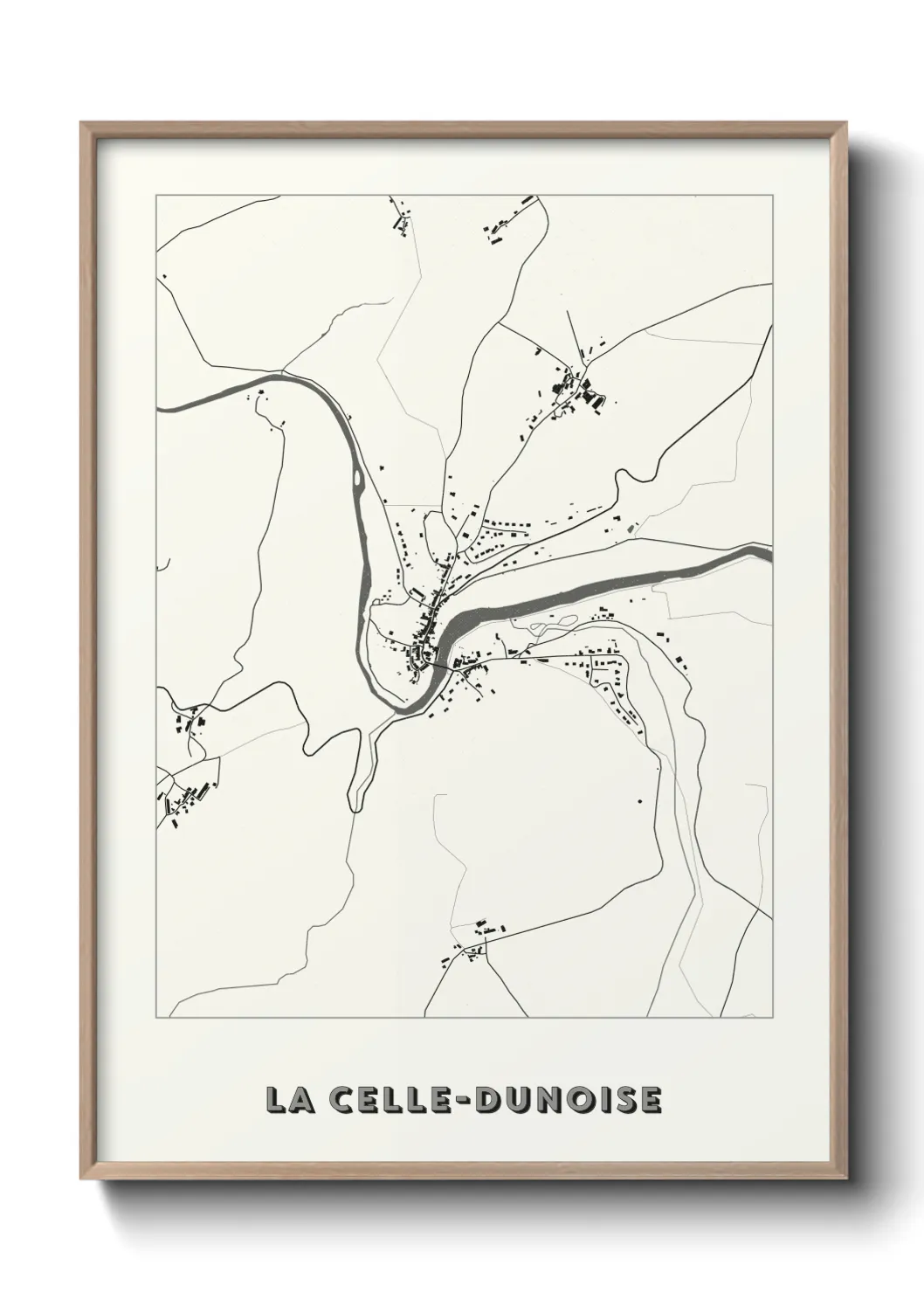 Une affiche de carte sur La Celle-Dunoise