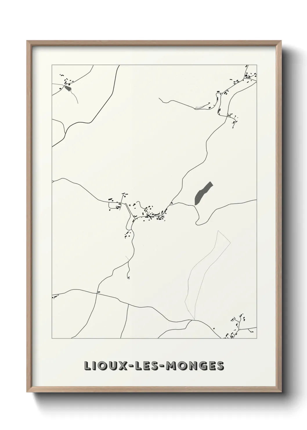 Un poster carteLioux-les-Monges