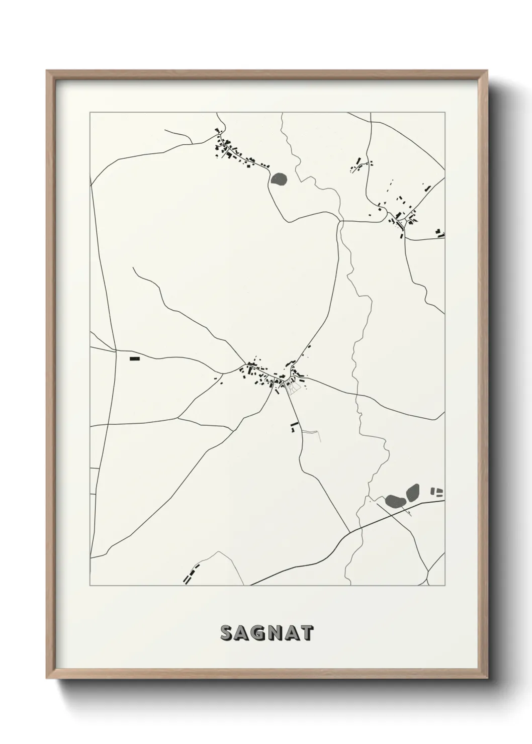 Une affiche de carte sur Sagnat