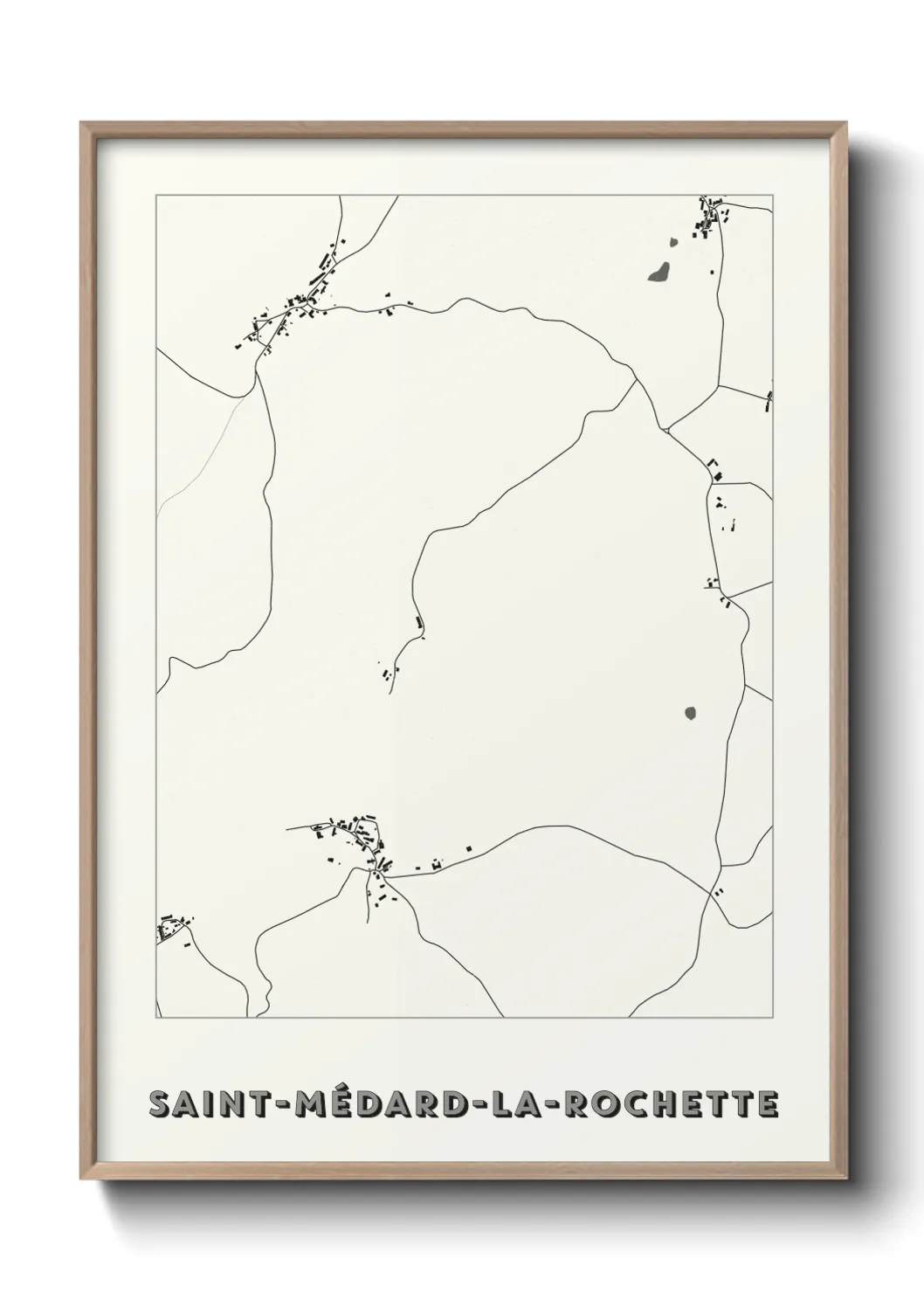 Une affiche de carte sur Saint-Médard-la-Rochette