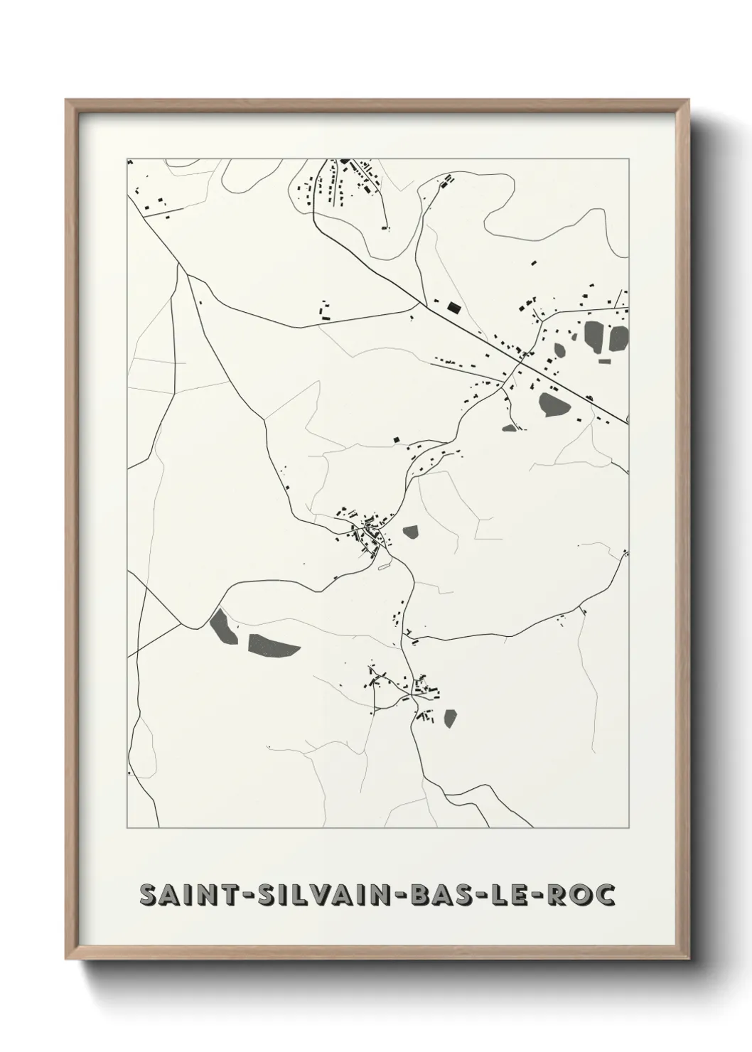 Un poster carteSaint-Silvain-Bas-le-Roc