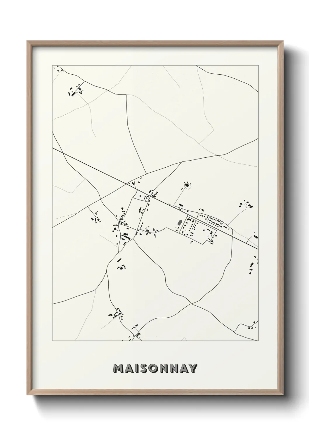 Une affiche de carte sur Maisonnay