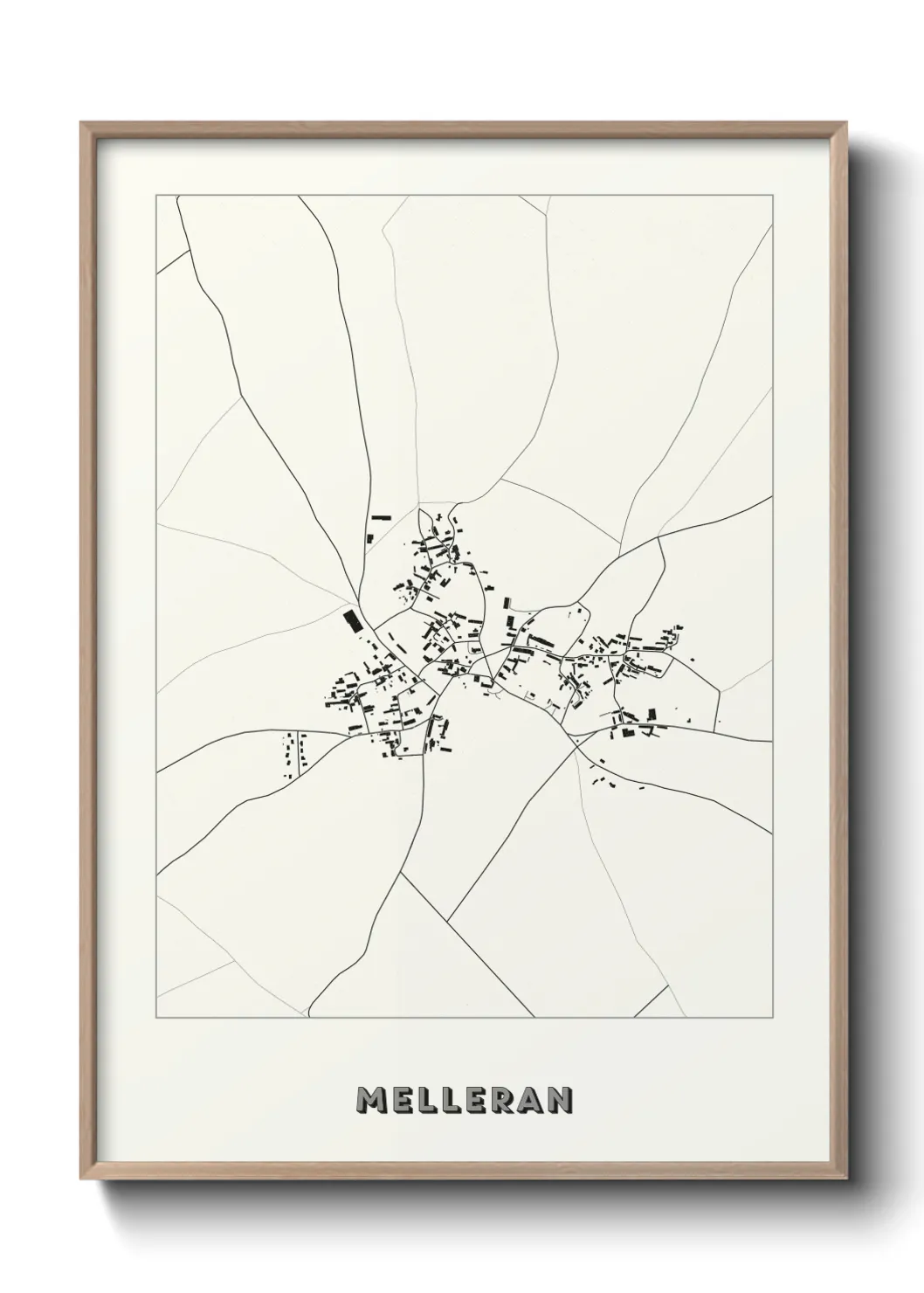 Une affiche de carte sur Melleran
