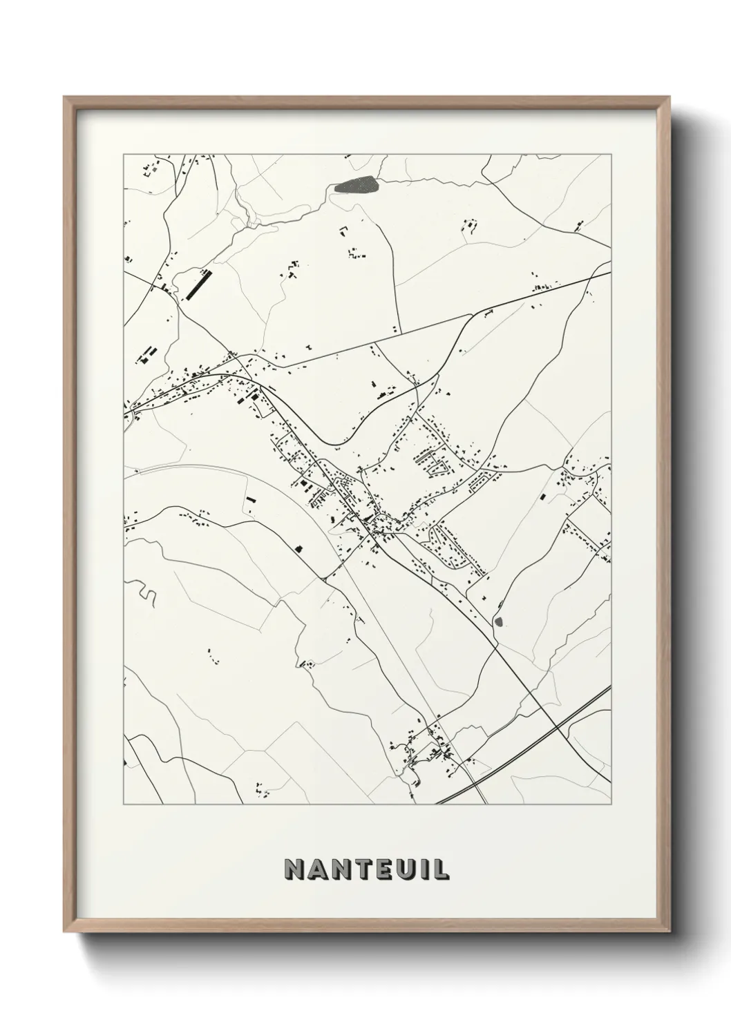 Une affiche de carte sur Nanteuil
