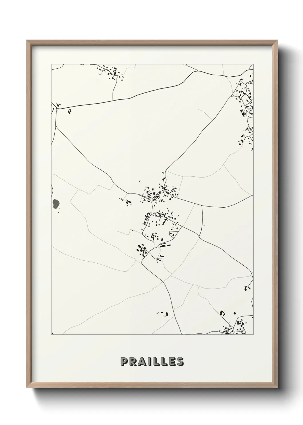 Une affiche de carte sur Prailles
