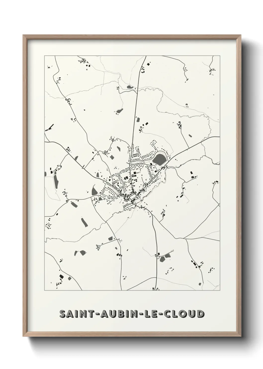 Un poster carteSaint-Aubin-le-Cloud