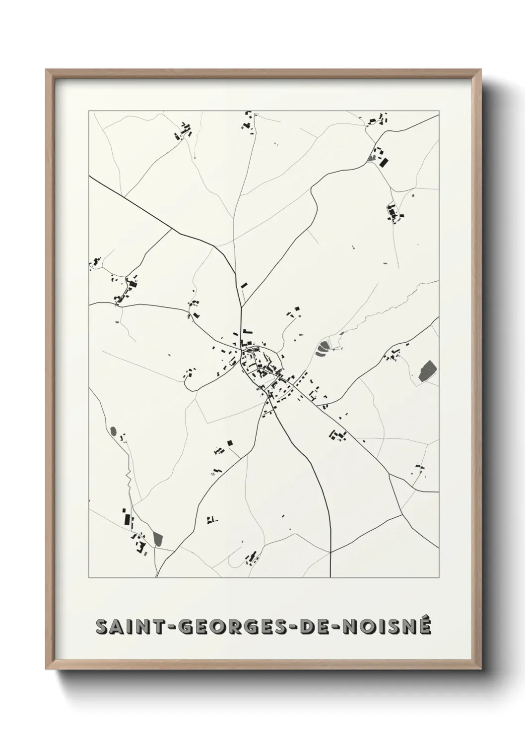 Une affiche de carte sur Saint-Georges-de-Noisné