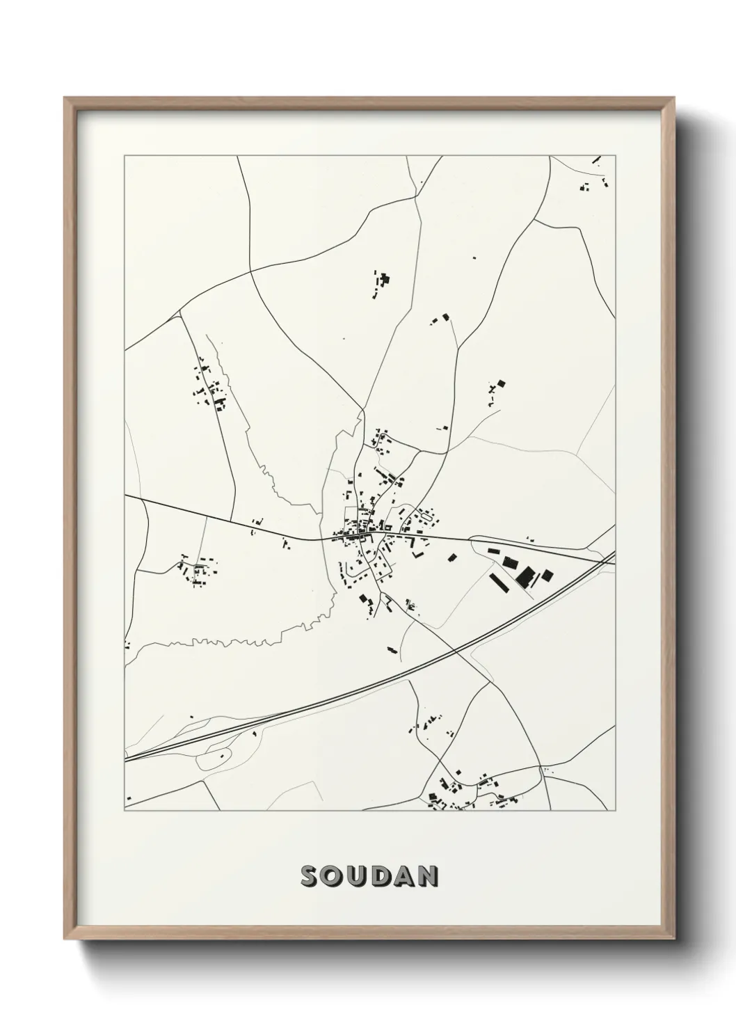 Une affiche de carte sur Soudan