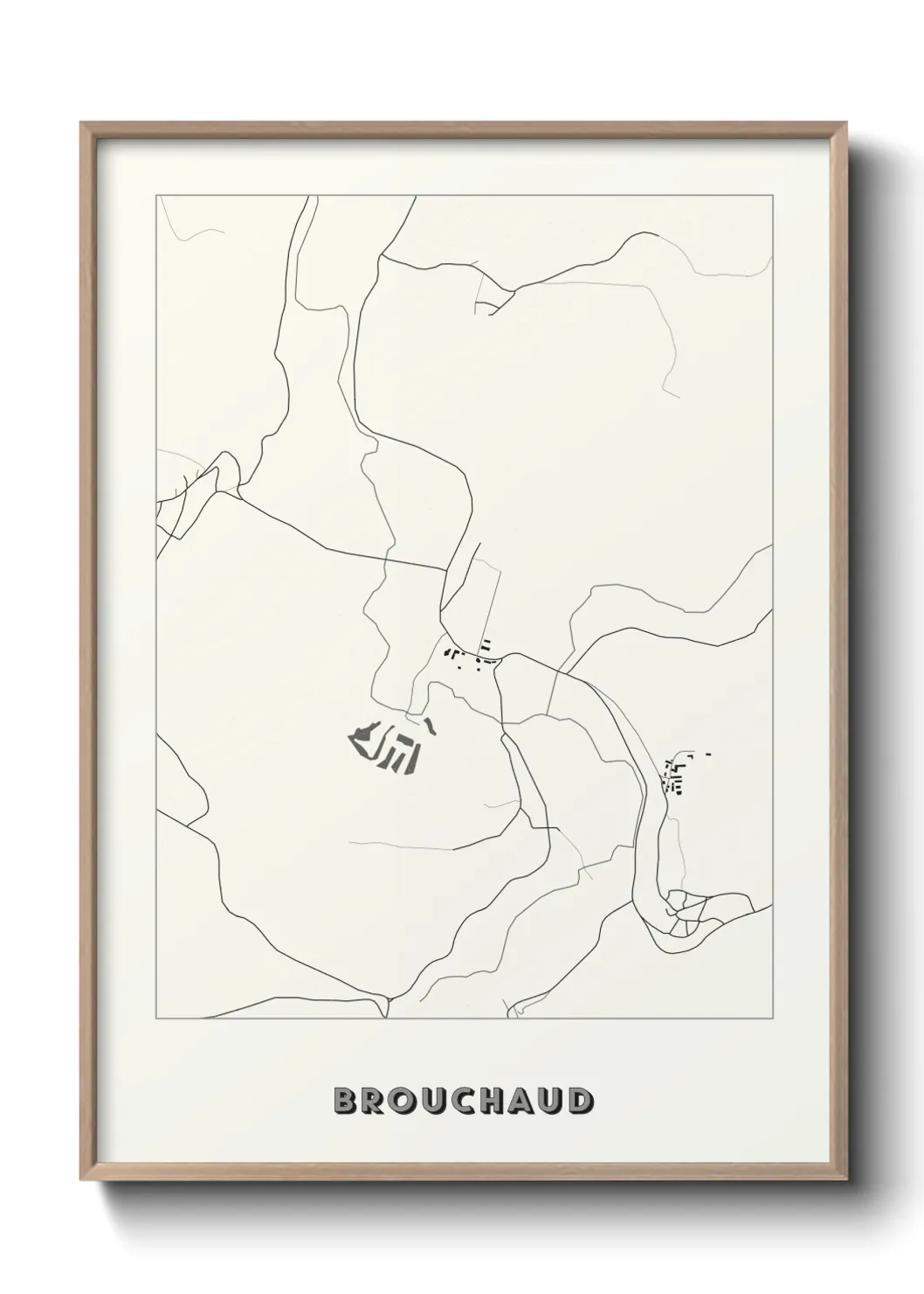 Une affiche de carte sur Brouchaud