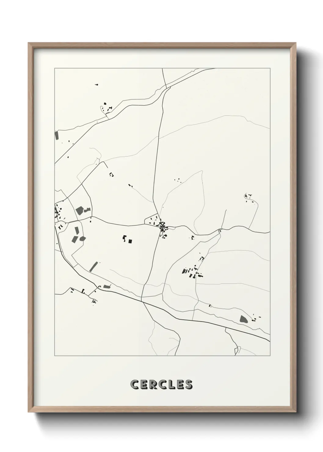 Une affiche de carte sur Cercles