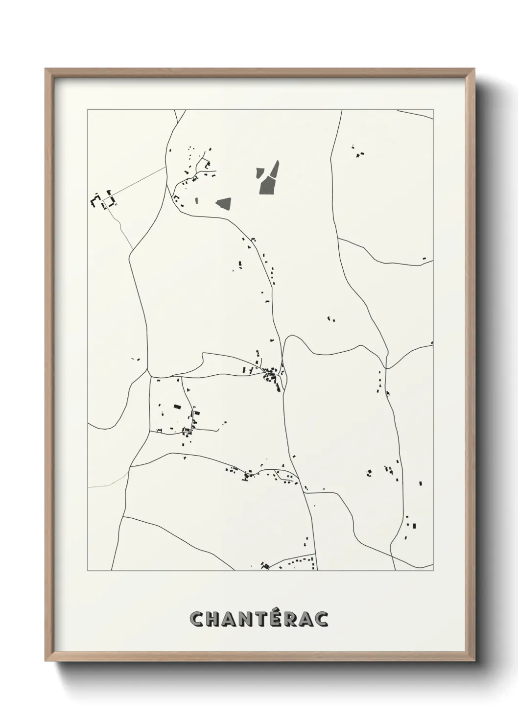 Une affiche de carte sur Chantérac