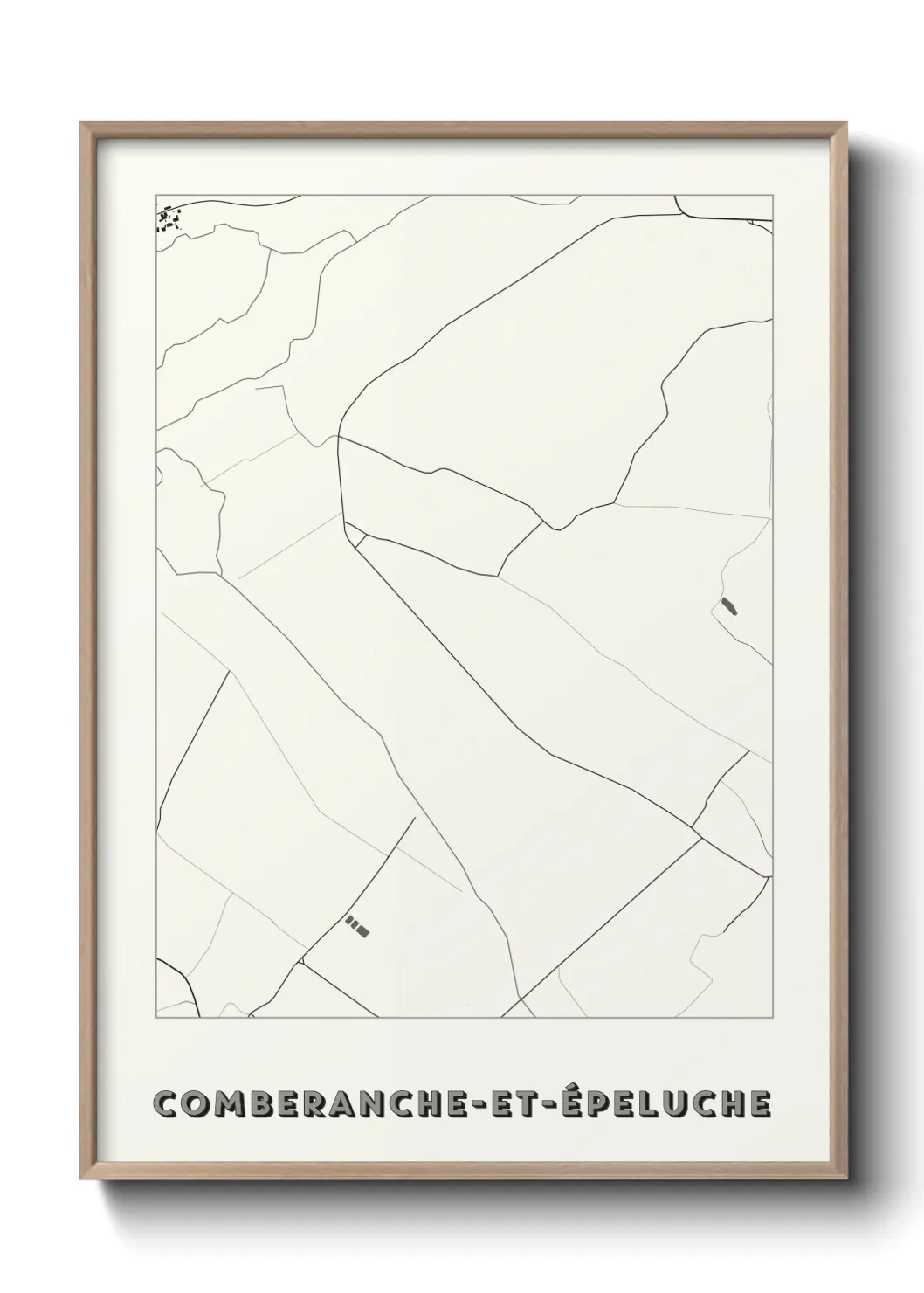 Une affiche de carte sur Comberanche-et-Épeluche