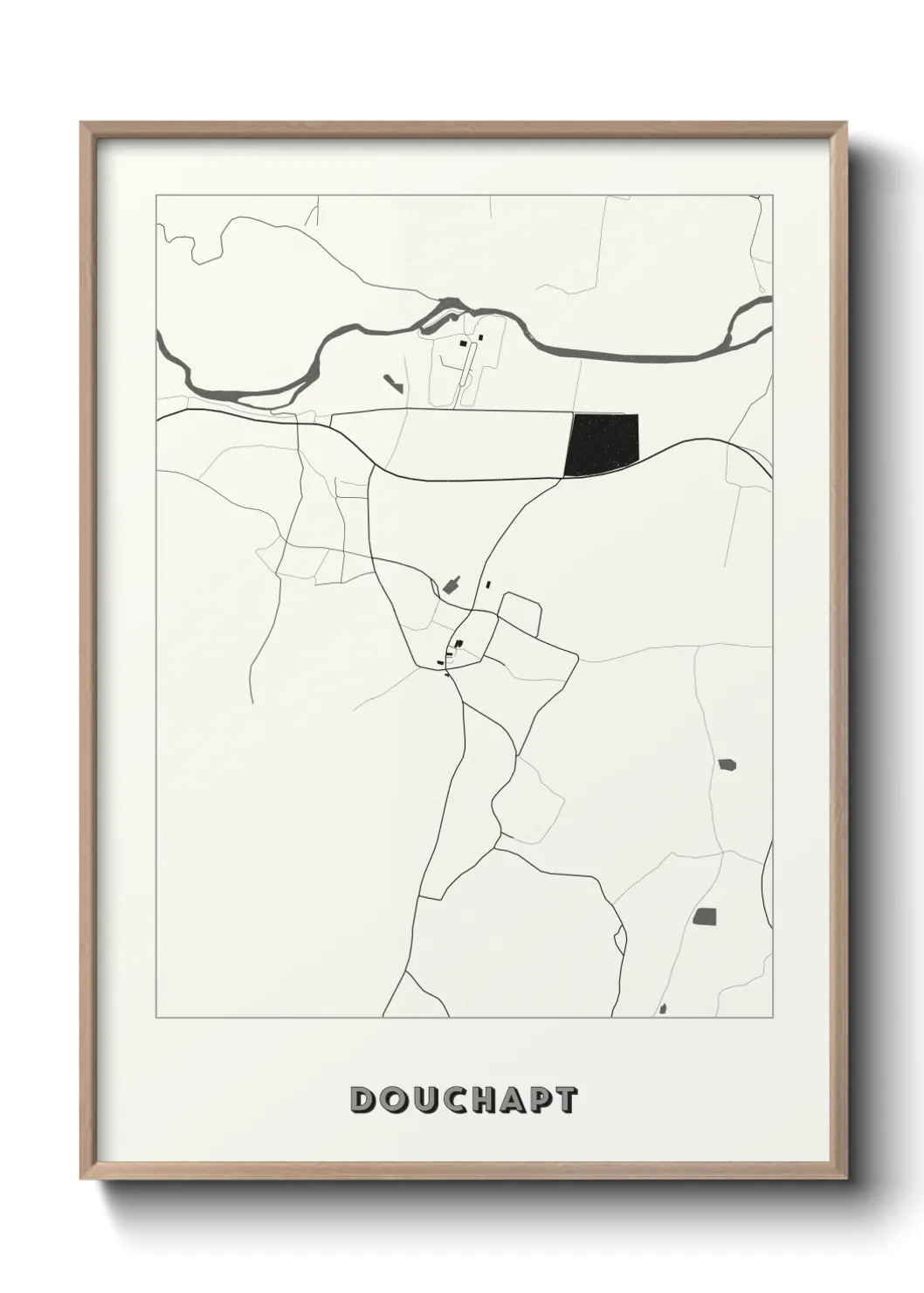 Une affiche de carte sur Douchapt