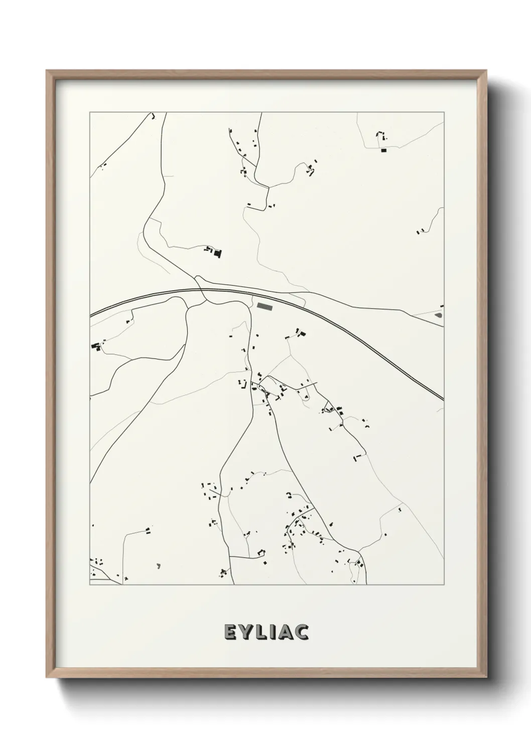 Une affiche de carte sur Eyliac