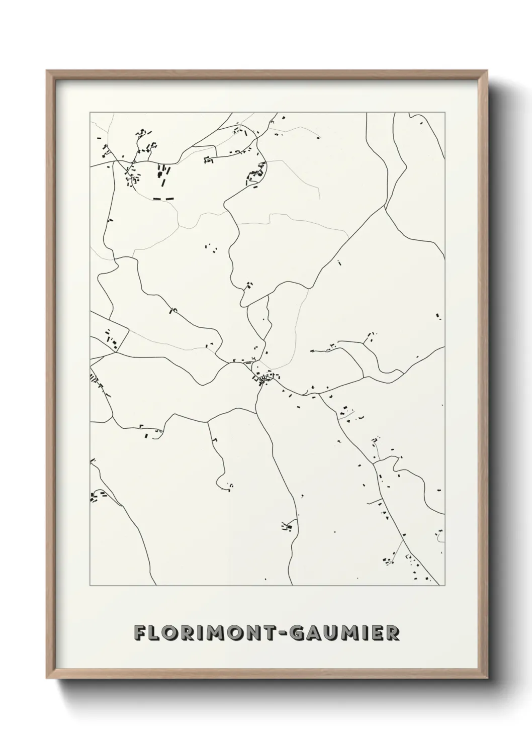 Une affiche de carte sur Florimont-Gaumier