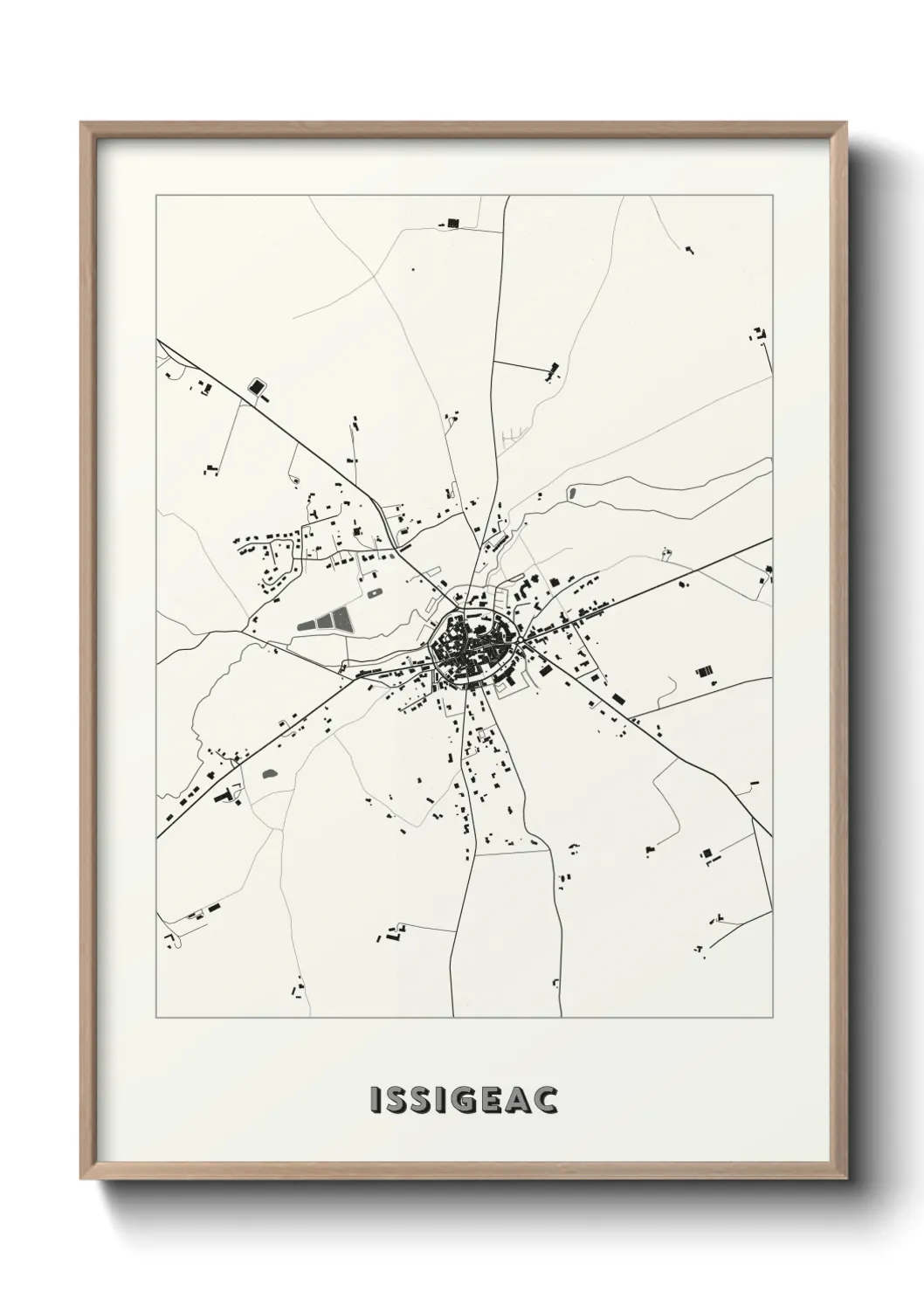 Une affiche de carte sur Issigeac