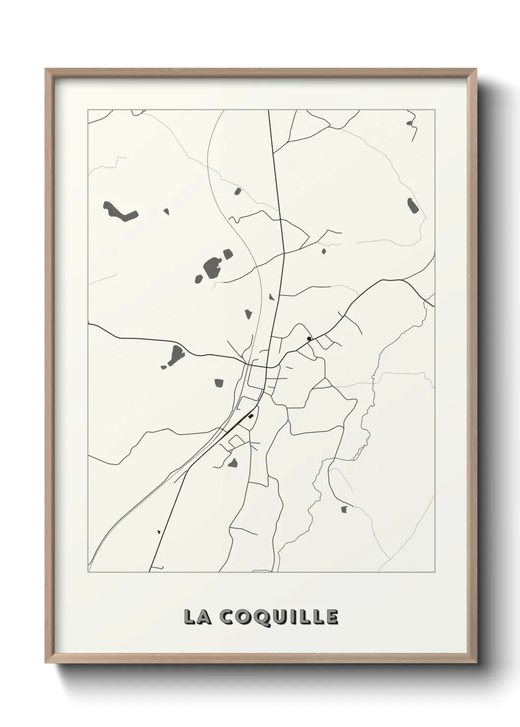 Une affiche de carte sur La Coquille