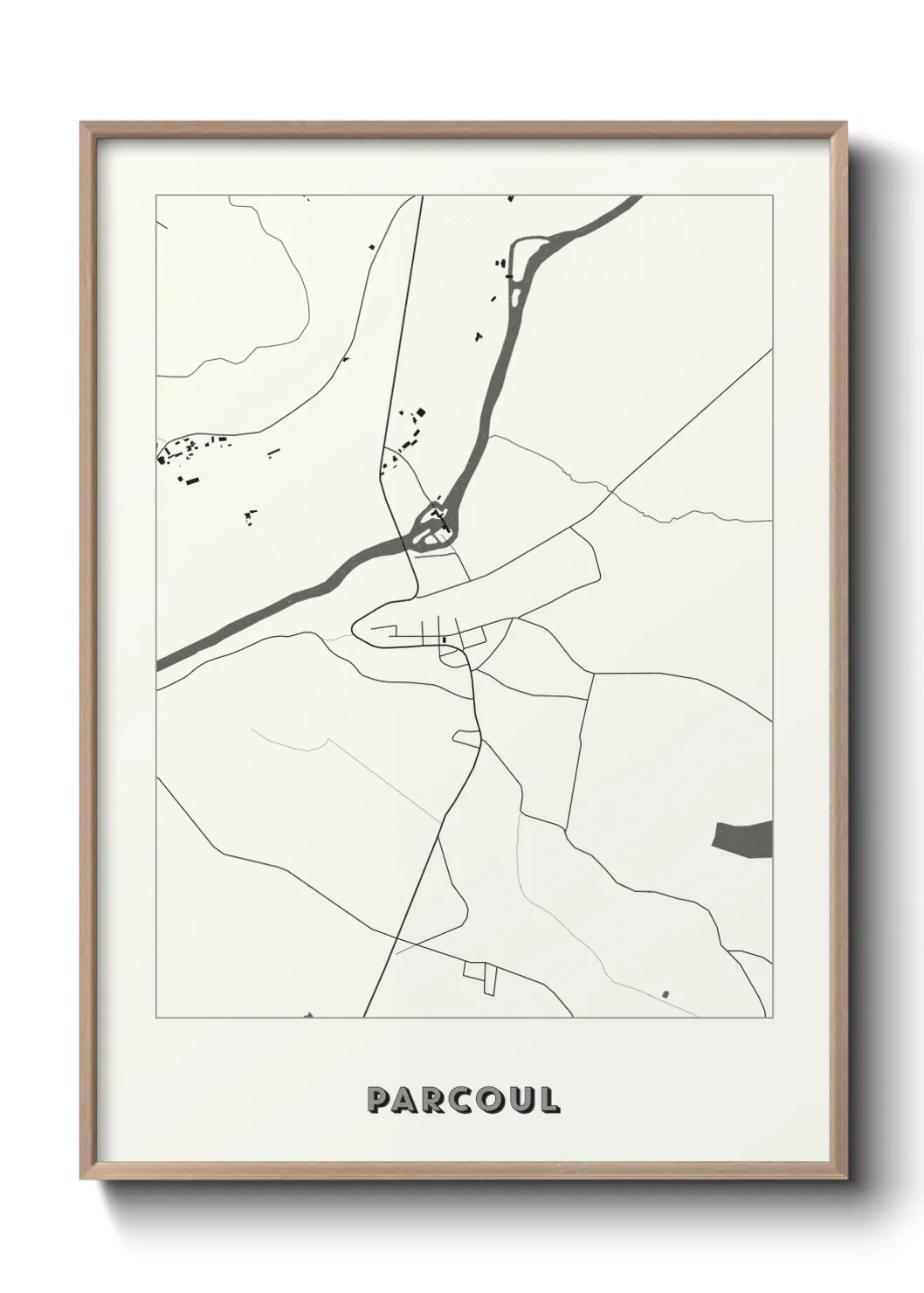 Une affiche de carte sur Parcoul