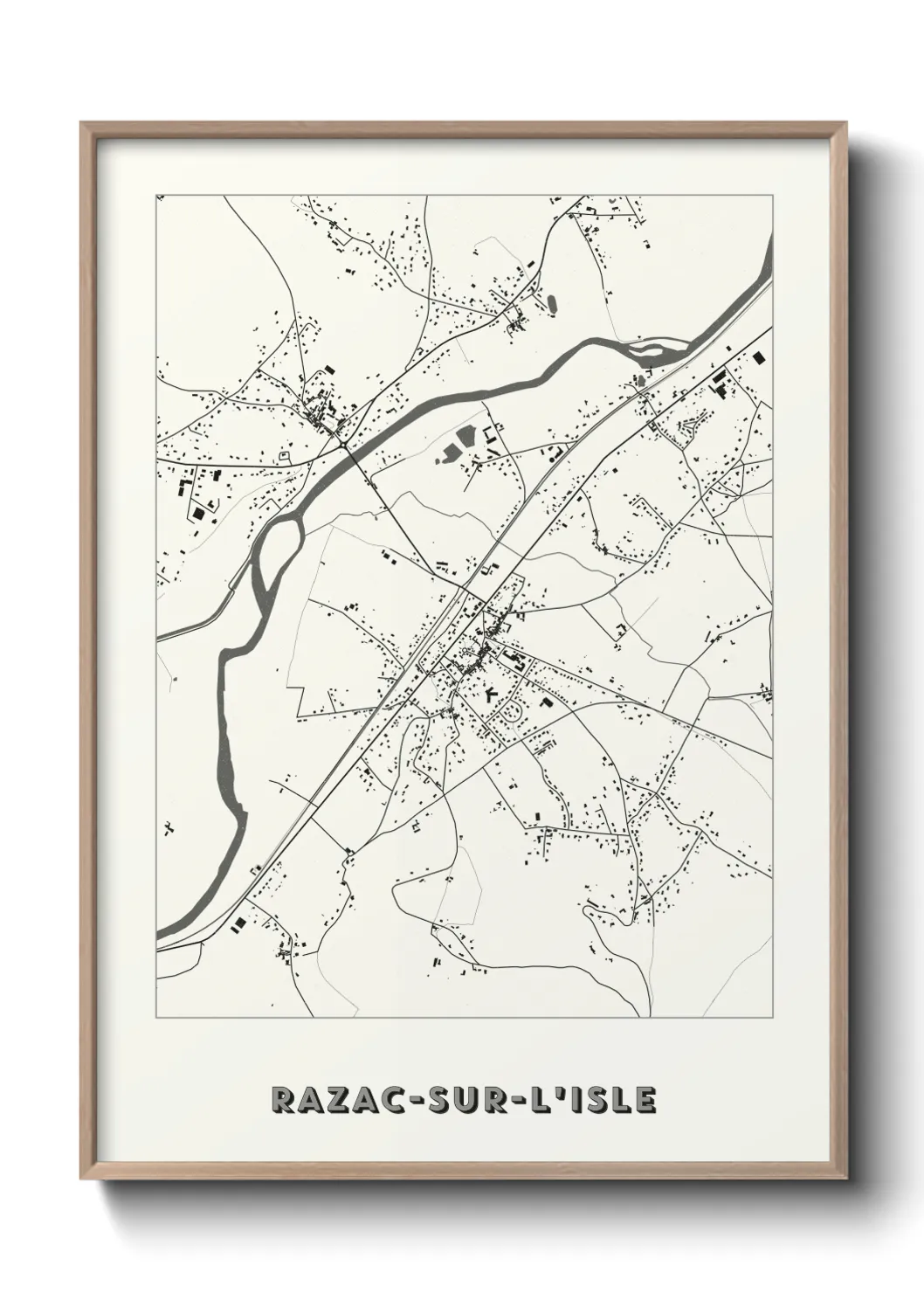 Un poster carteRazac-sur-l'Isle