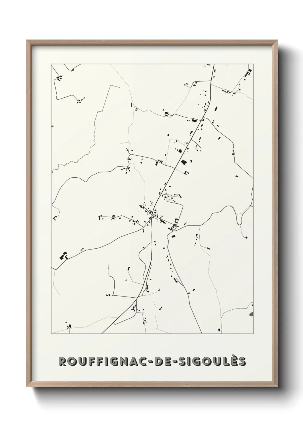 Une affiche de carte sur Rouffignac-de-Sigoulès