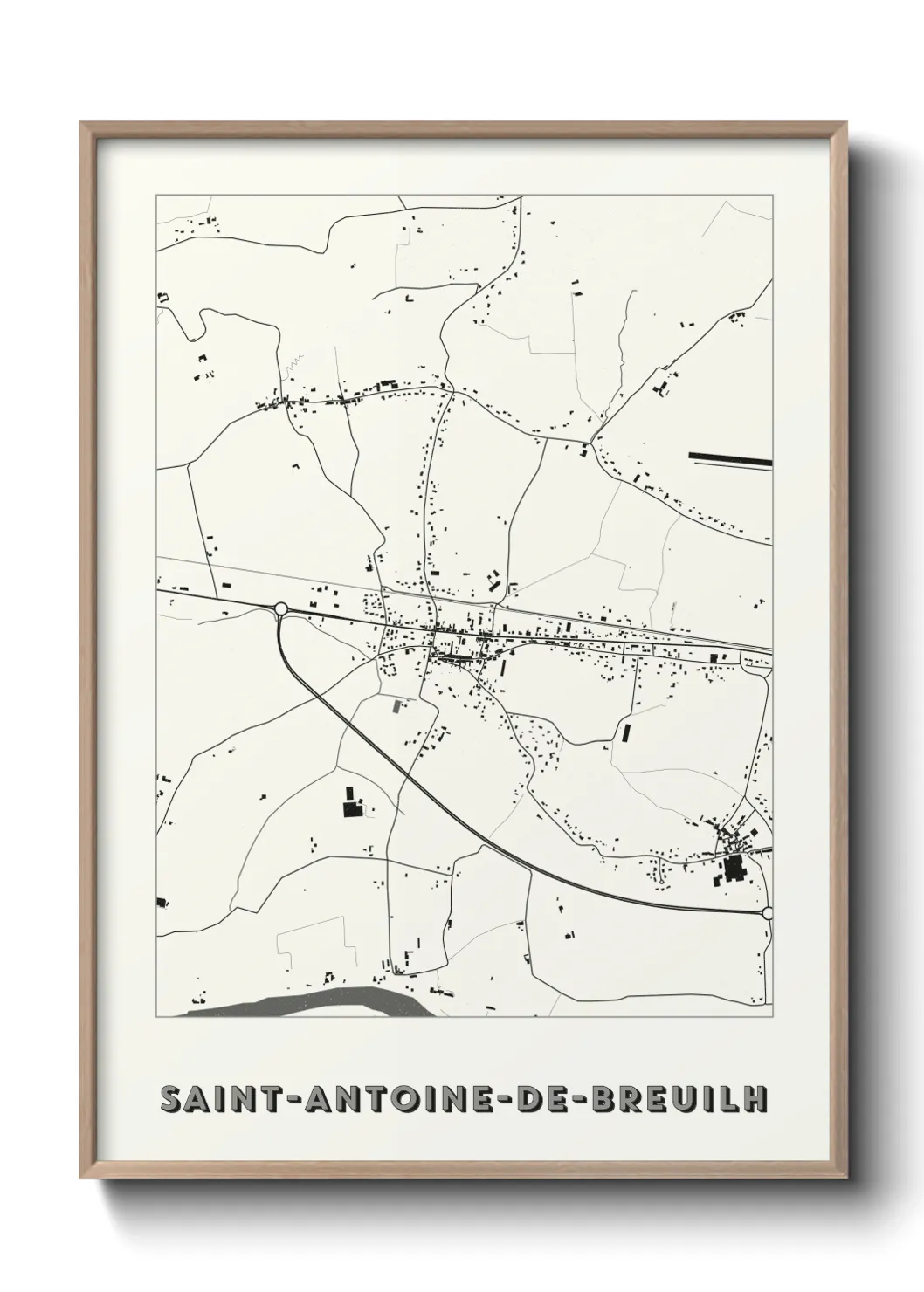 Un poster carteSaint-Antoine-de-Breuilh