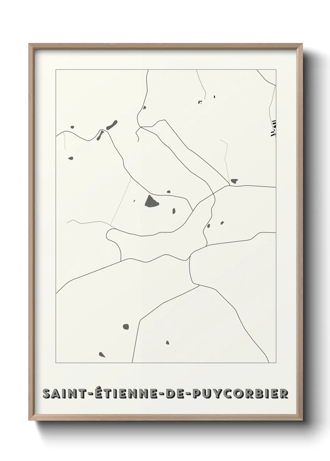 Un poster carteSaint-Étienne-de-Puycorbier