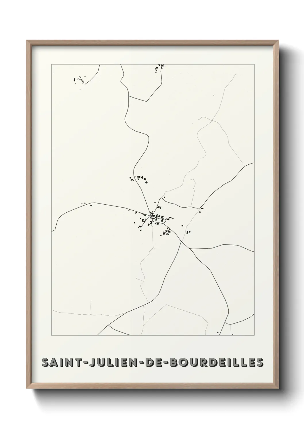 Un poster carteSaint-Julien-de-Bourdeilles