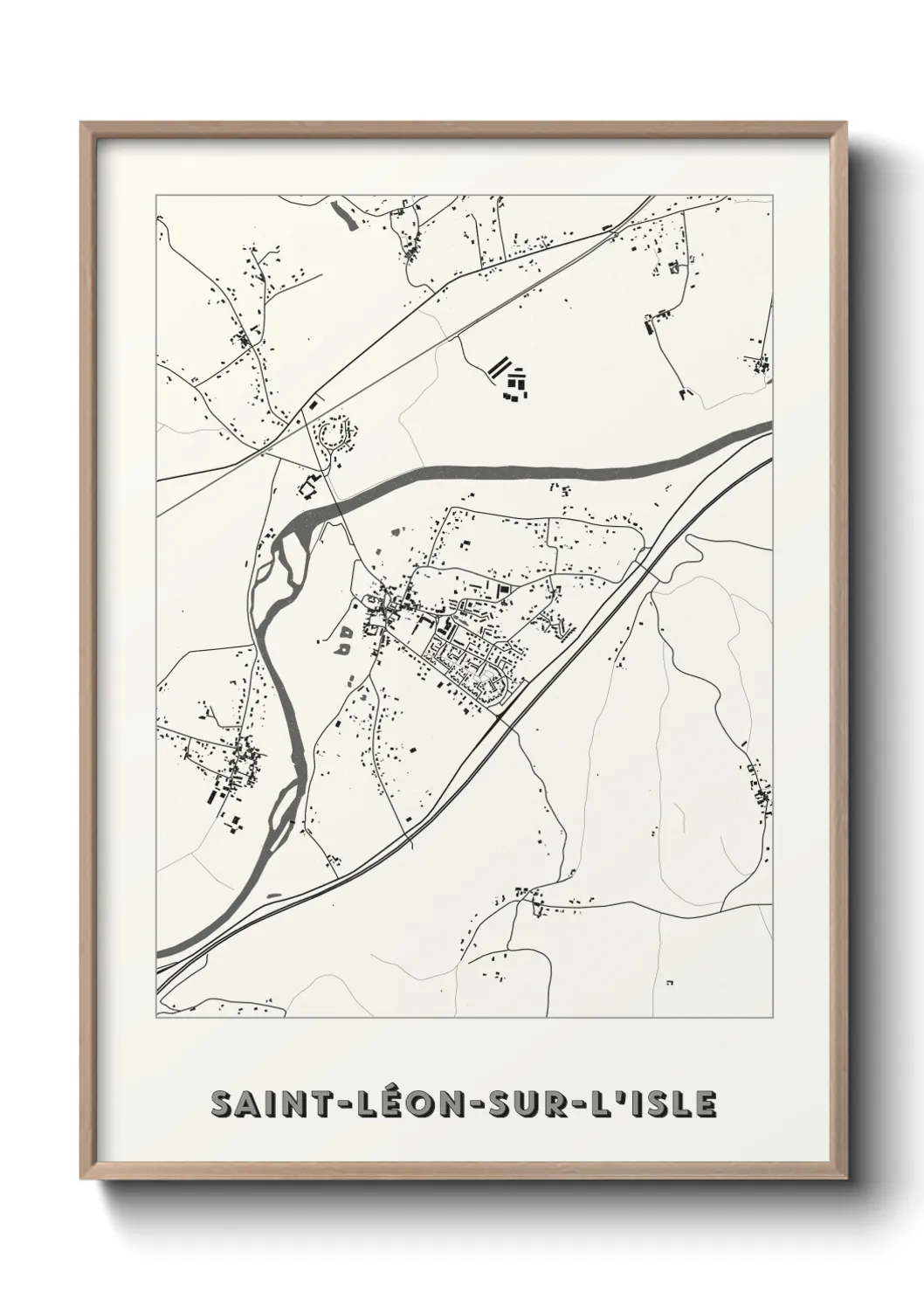 Un poster carteSaint-Léon-sur-l'Isle