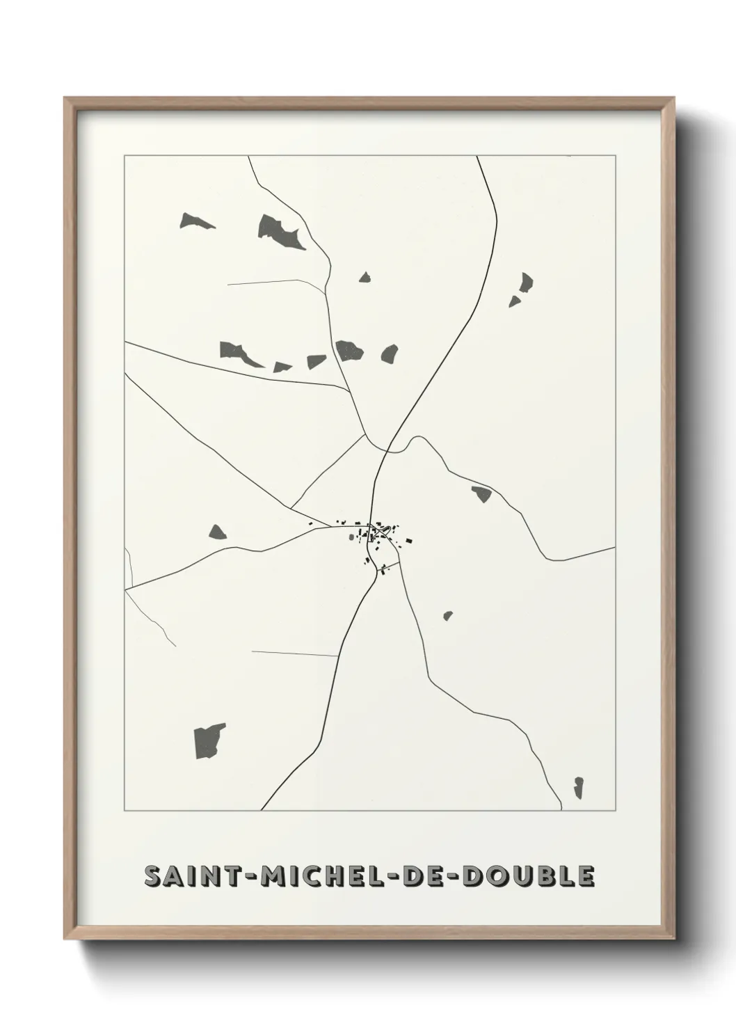 Une affiche de carte sur Saint-Michel-de-Double