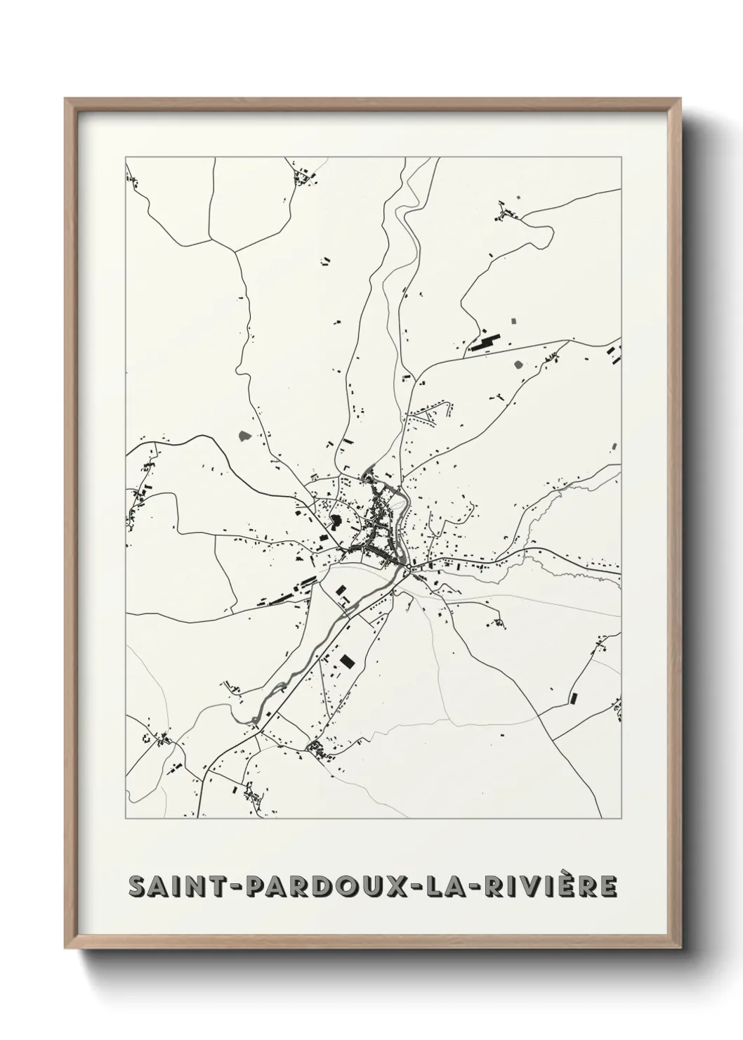Un poster carteSaint-Pardoux-la-Rivière