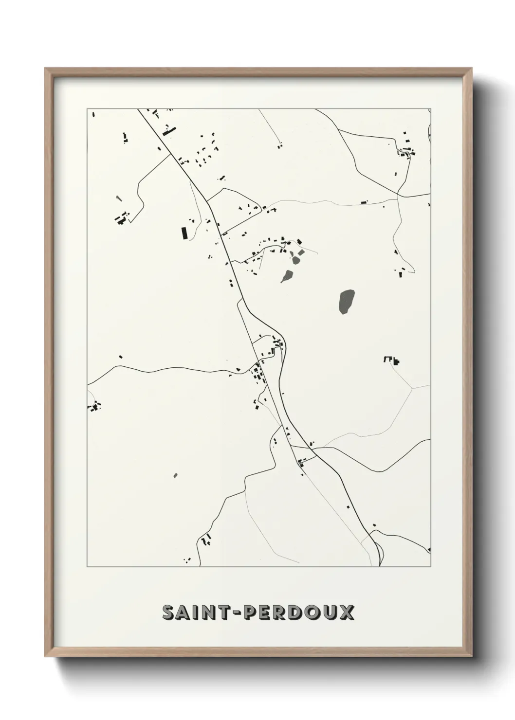 Une affiche de carte sur Saint-Perdoux