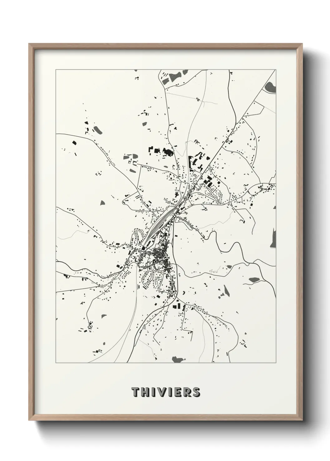 Une affiche de carte sur Thiviers