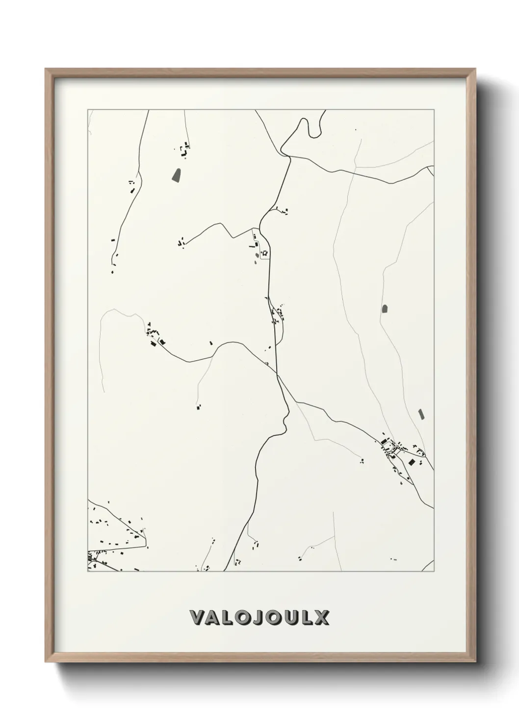 Une affiche de carte sur Valojoulx