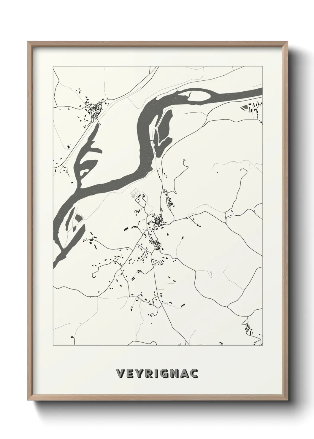 Une affiche de carte sur Veyrignac
