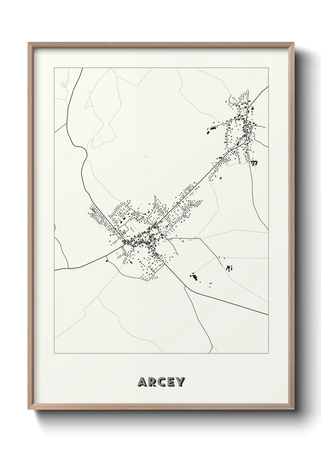 Une affiche de carte sur Arcey