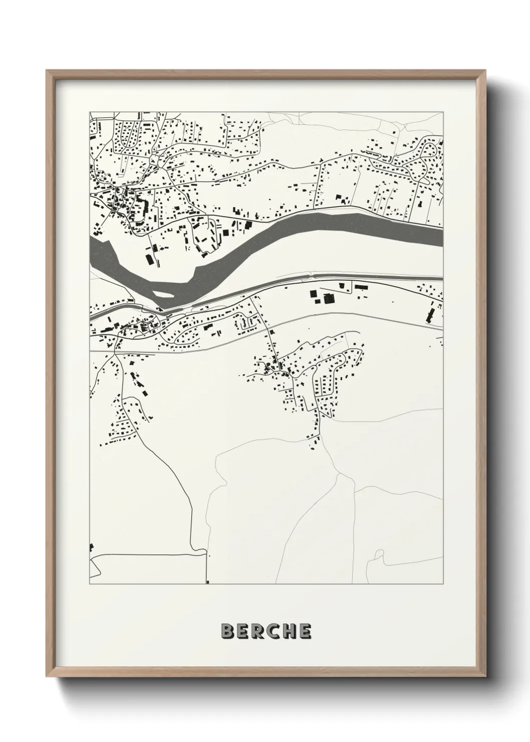 Une affiche de carte sur Berche