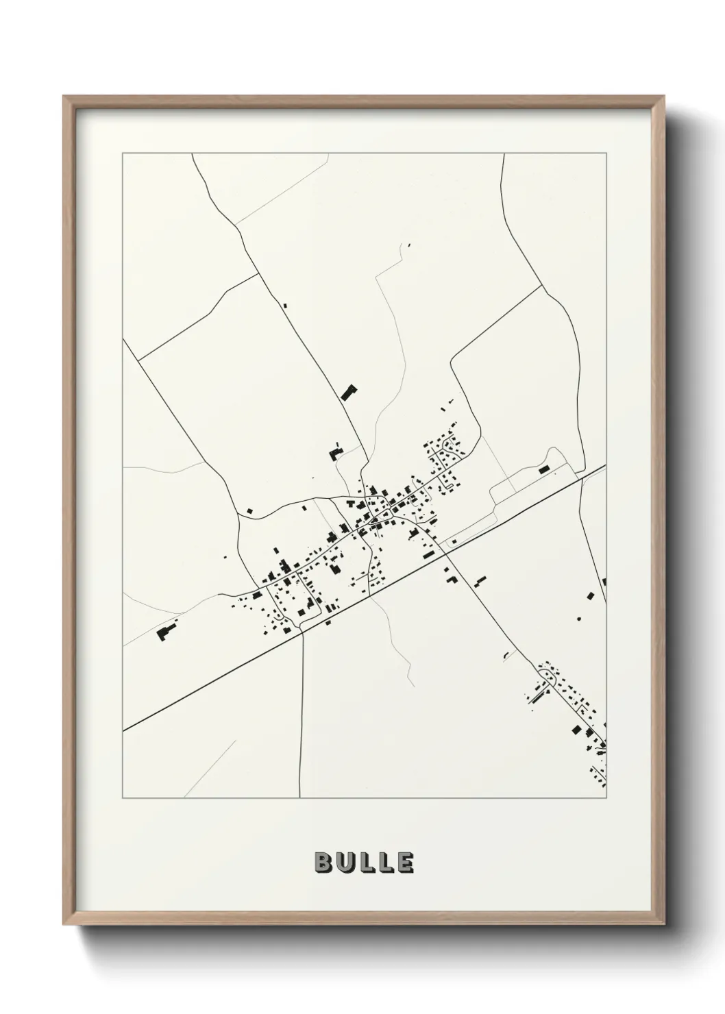 Une affiche de carte sur Bulle