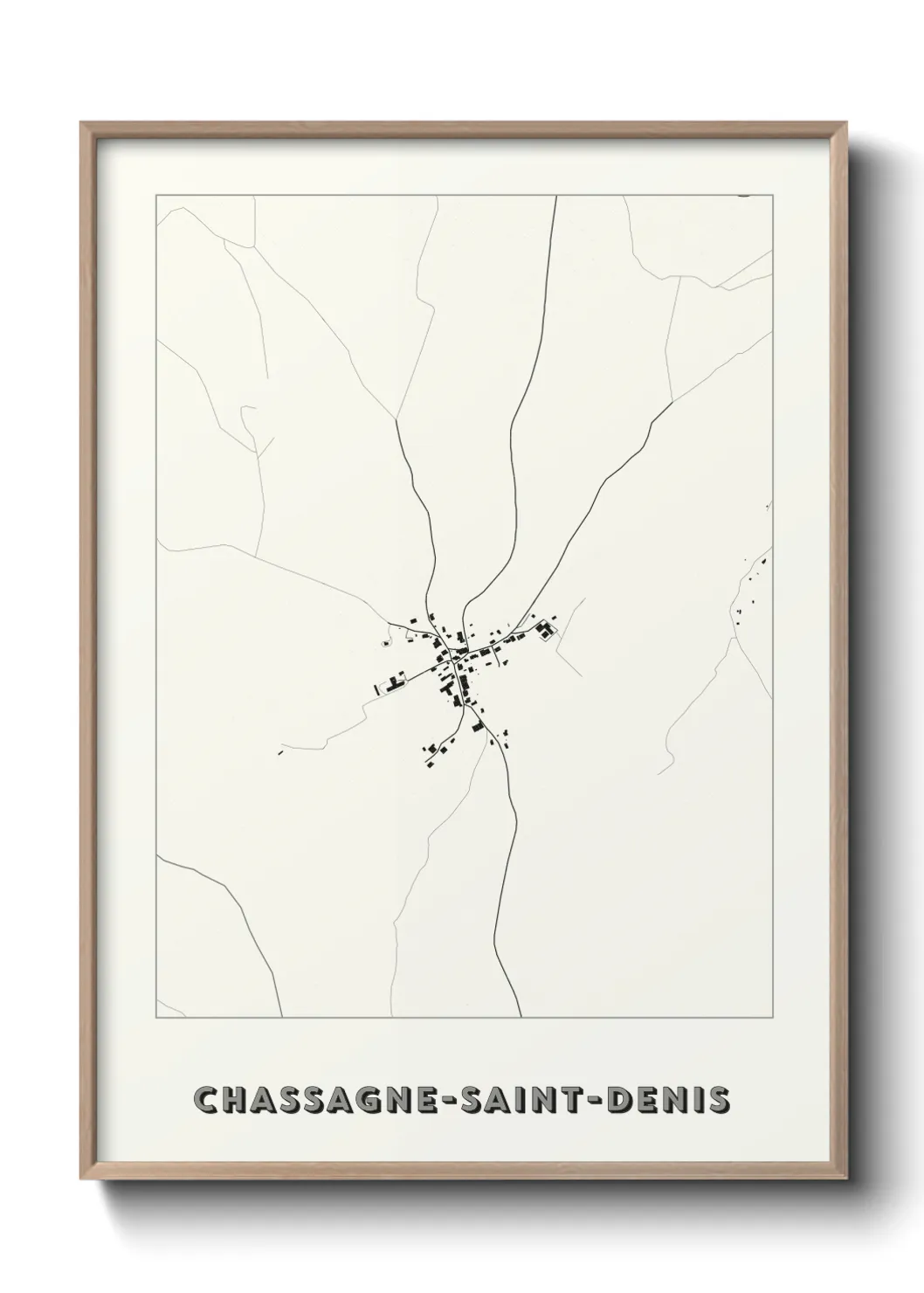 Une affiche de carte sur Chassagne-Saint-Denis