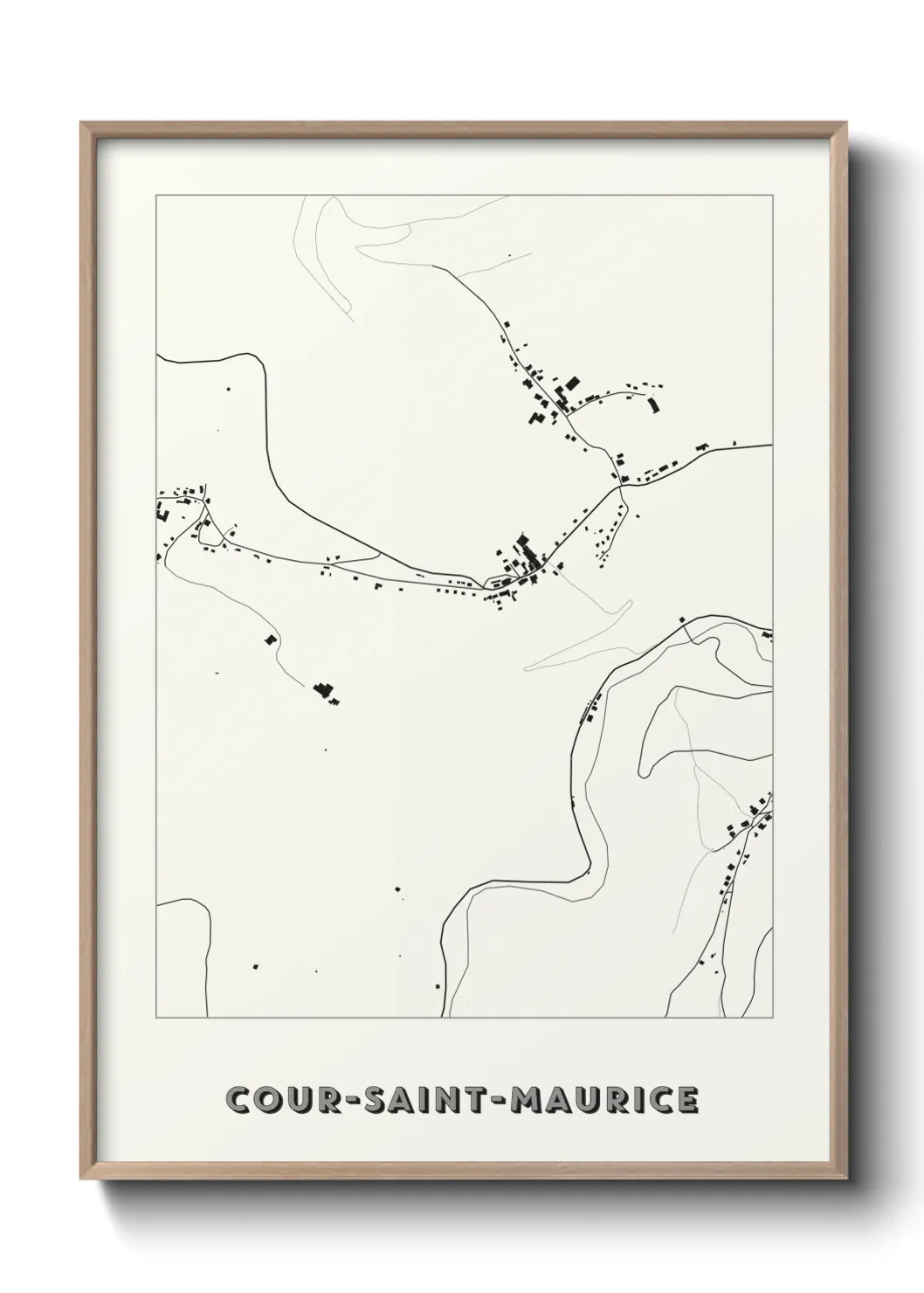 Une affiche de carte sur Cour-Saint-Maurice