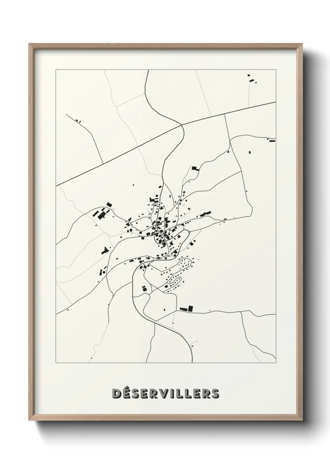 Une affiche de carte sur Déservillers