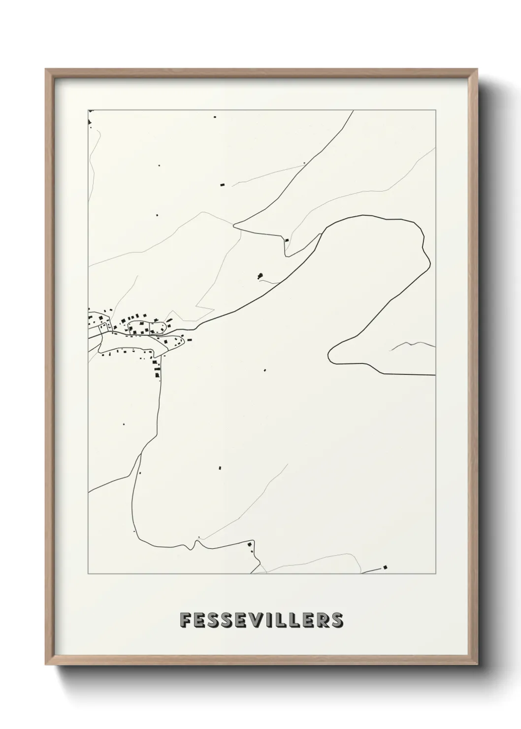 Une affiche de carte sur Fessevillers