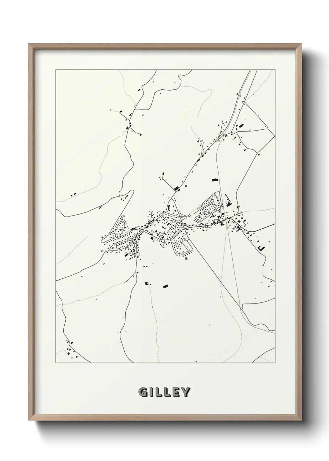 Une affiche de carte sur Gilley