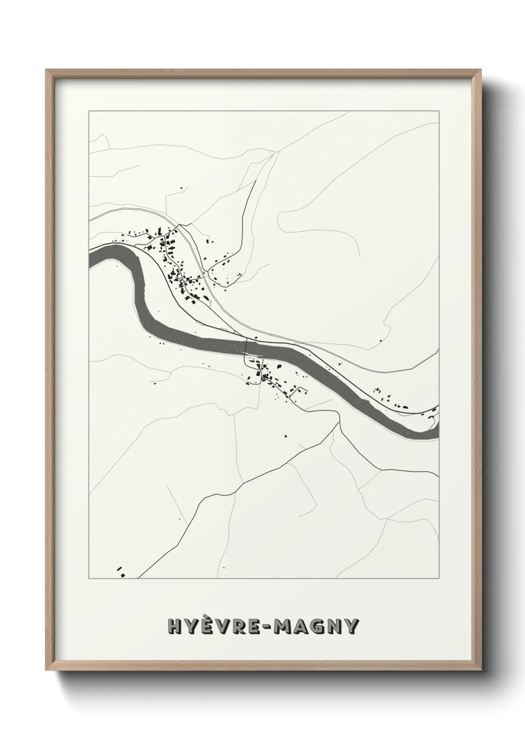 Un poster carteHyèvre-Magny