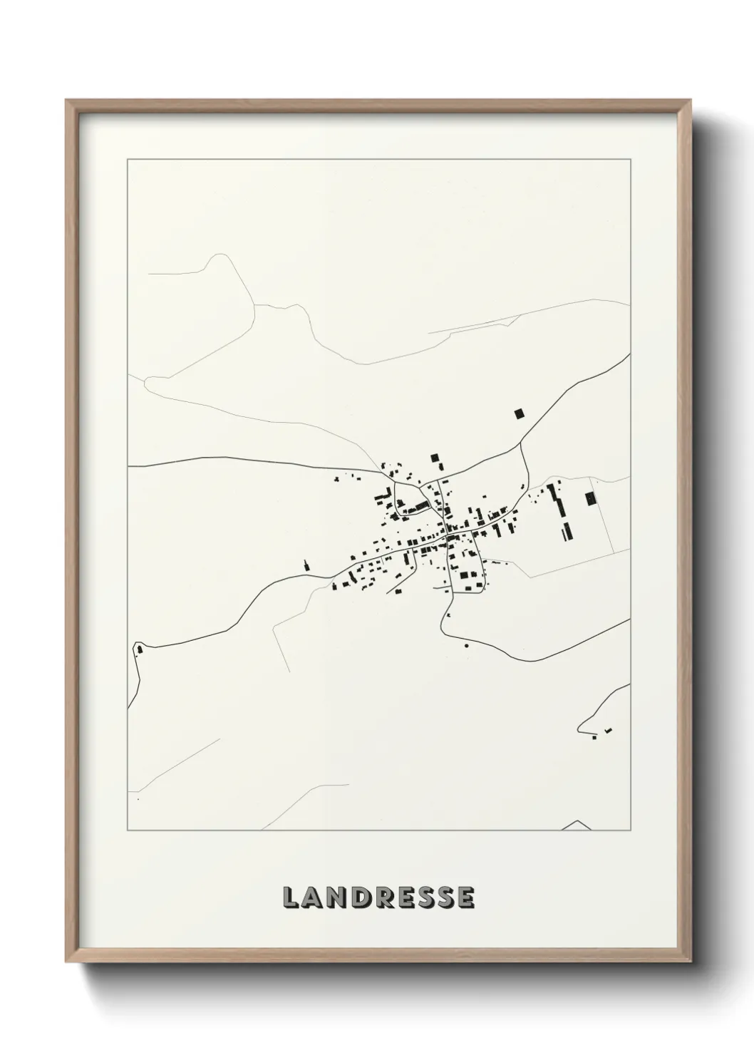 Une affiche de carte sur Landresse