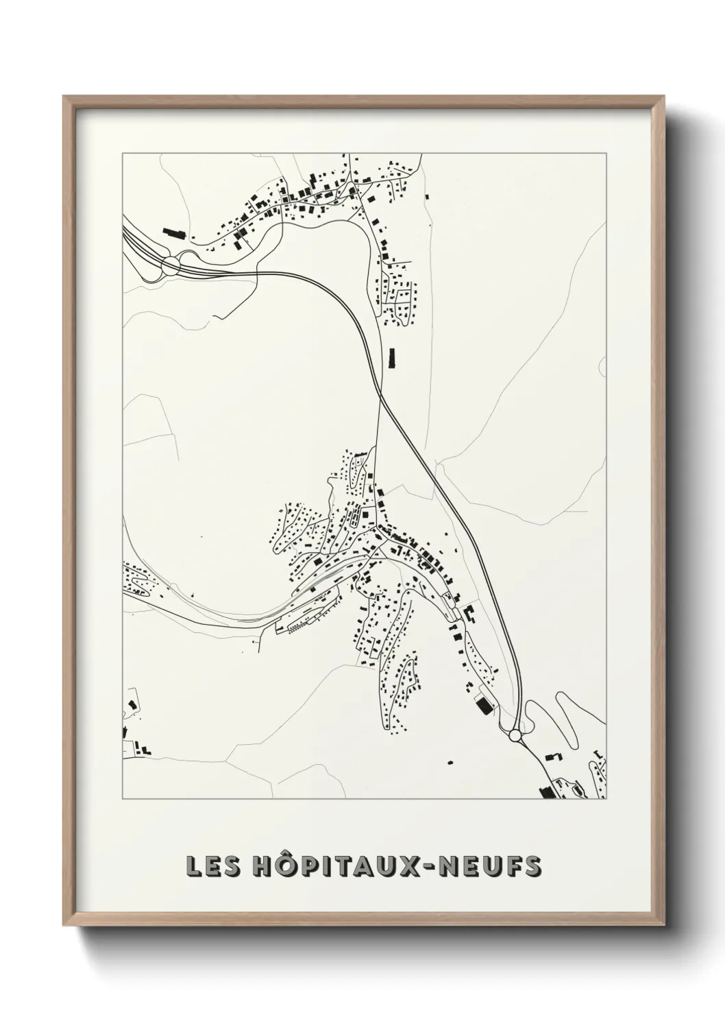 Un poster carteLes Hôpitaux-Neufs