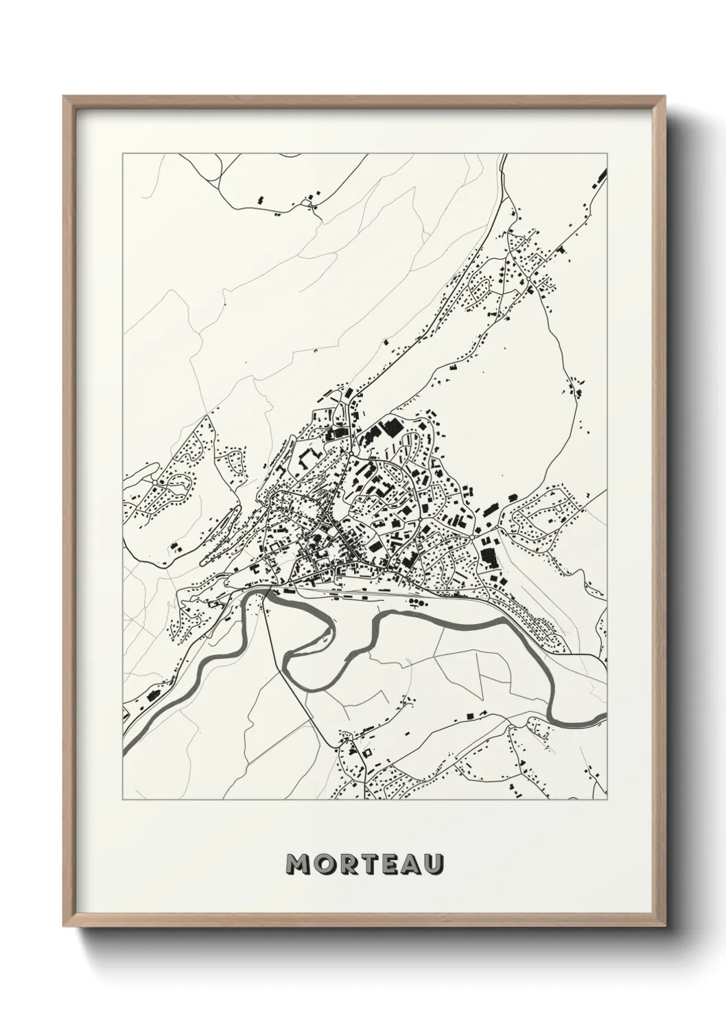 Une affiche de carte sur Morteau
