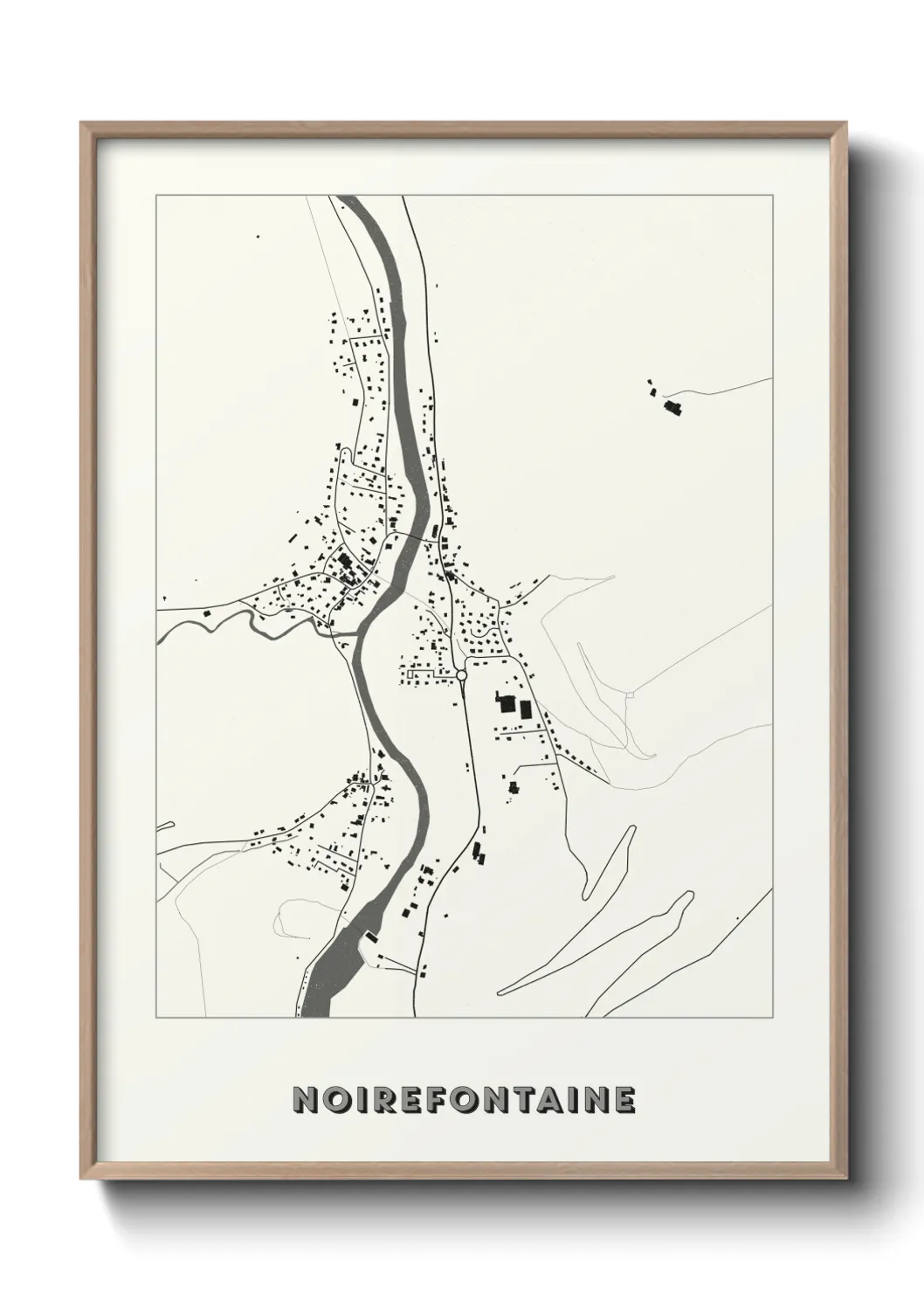 Une affiche de carte sur Noirefontaine