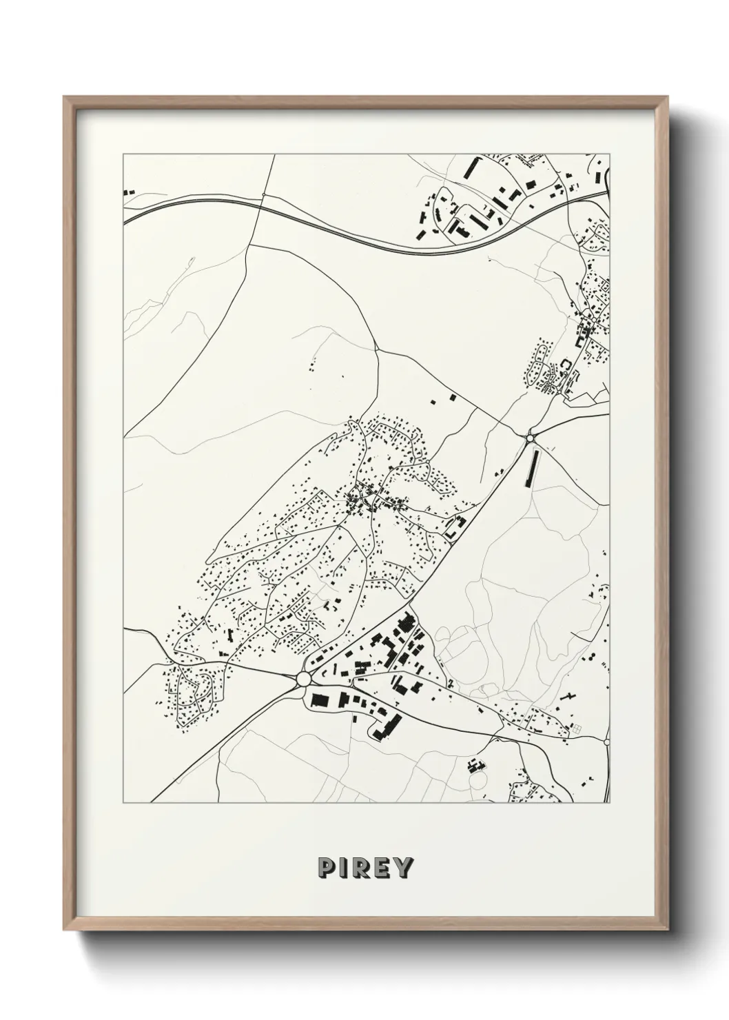 Une affiche de carte sur Pirey